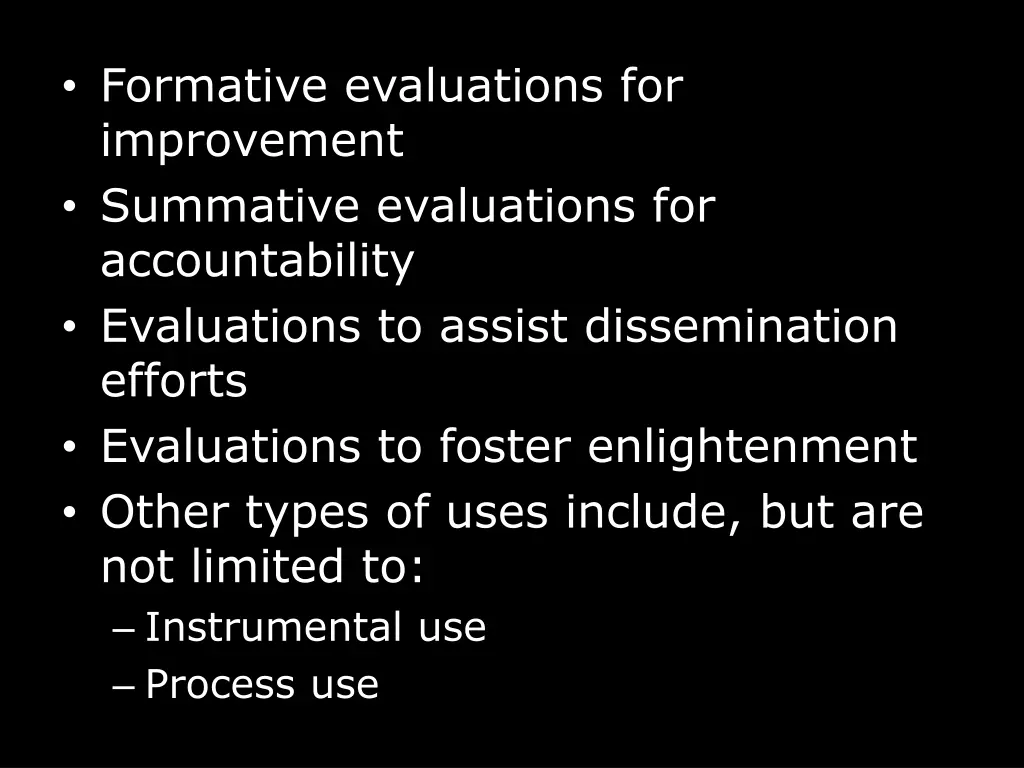 formative evaluations for improvement summative