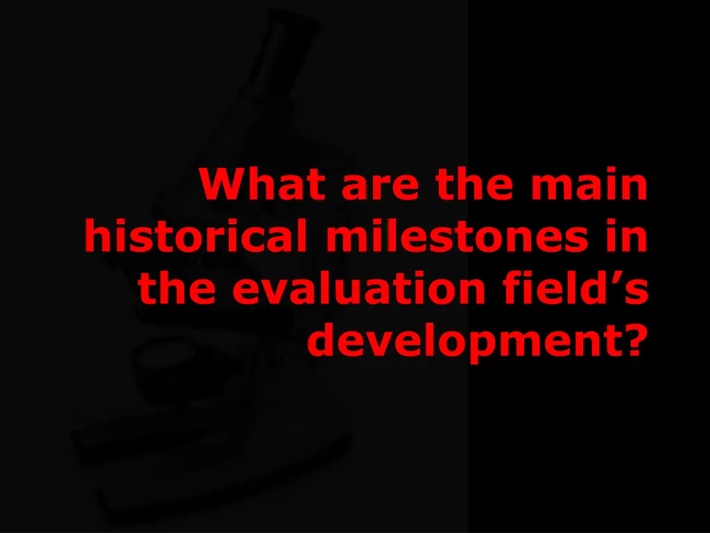 what are the main historical milestones