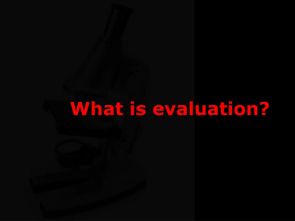 what is evaluation