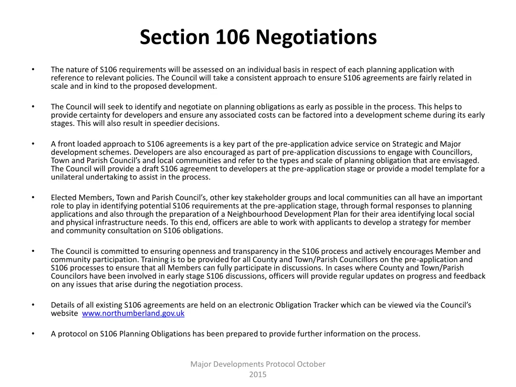 section 106 negotiations