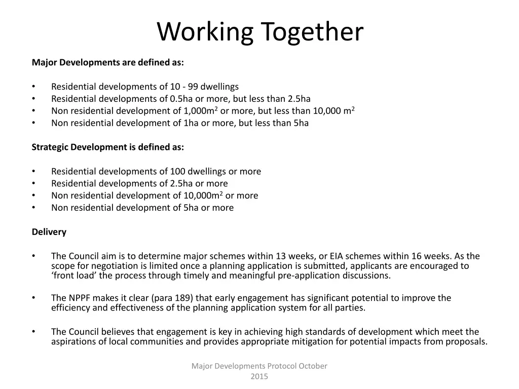 working together