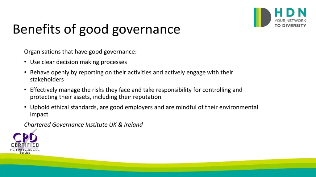 benefits of good governance