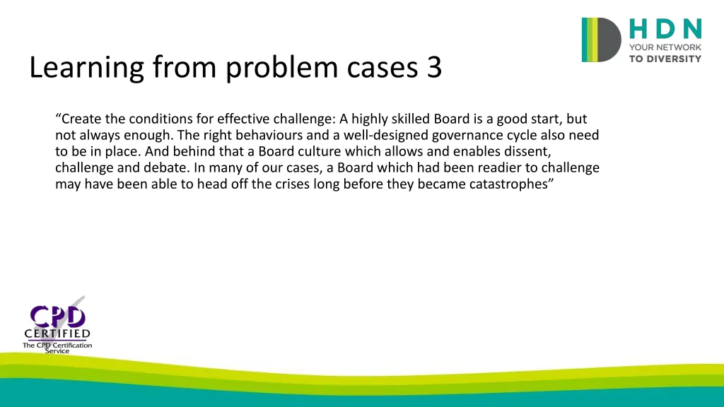 learning from problem cases 3