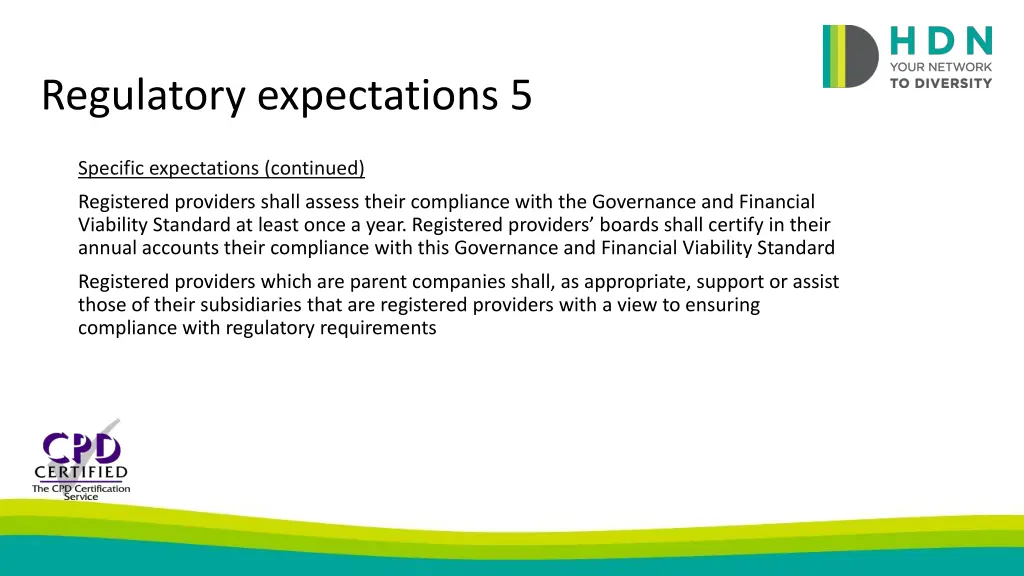 regulatory expectations 5