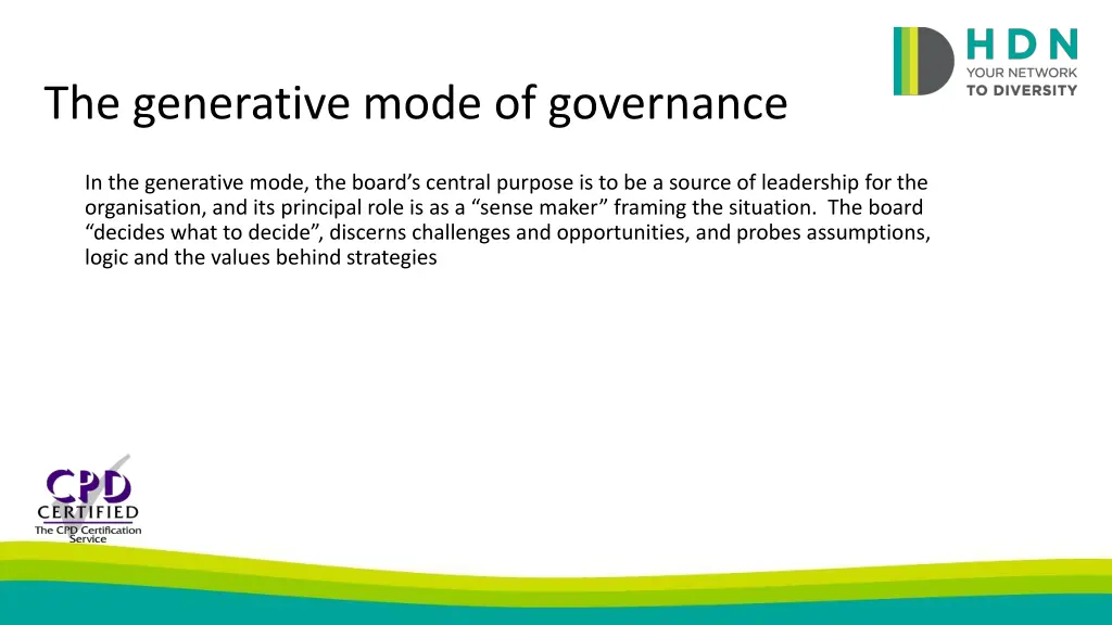 the generative mode of governance