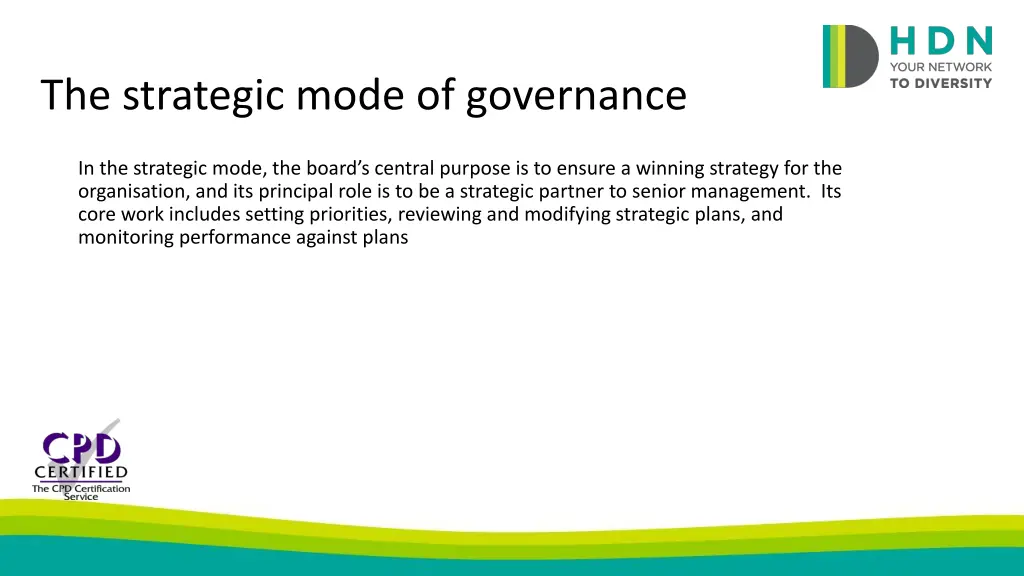 the strategic mode of governance