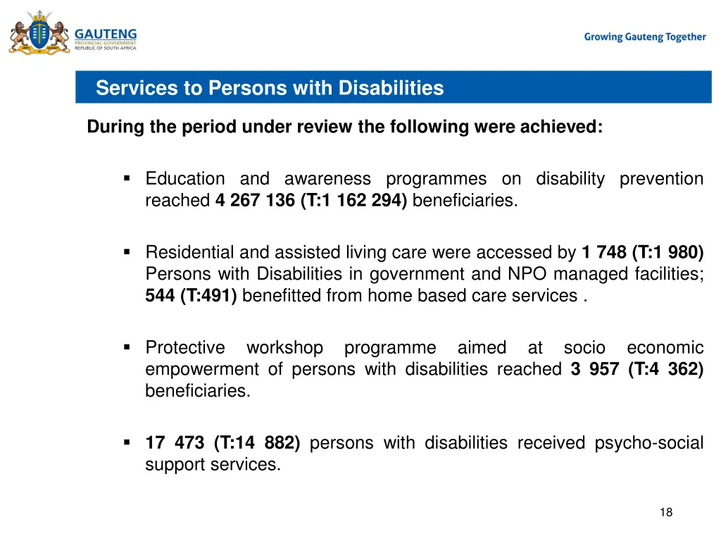 services to persons with disabilities