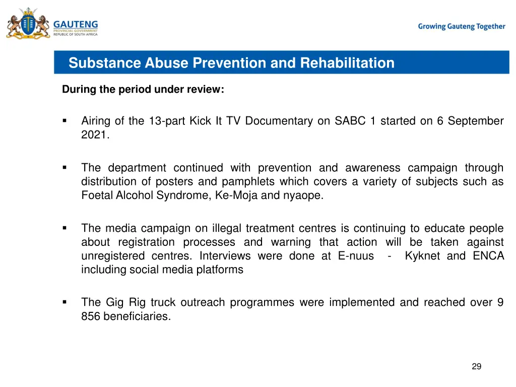 substance abuse prevention and rehabilitation 1