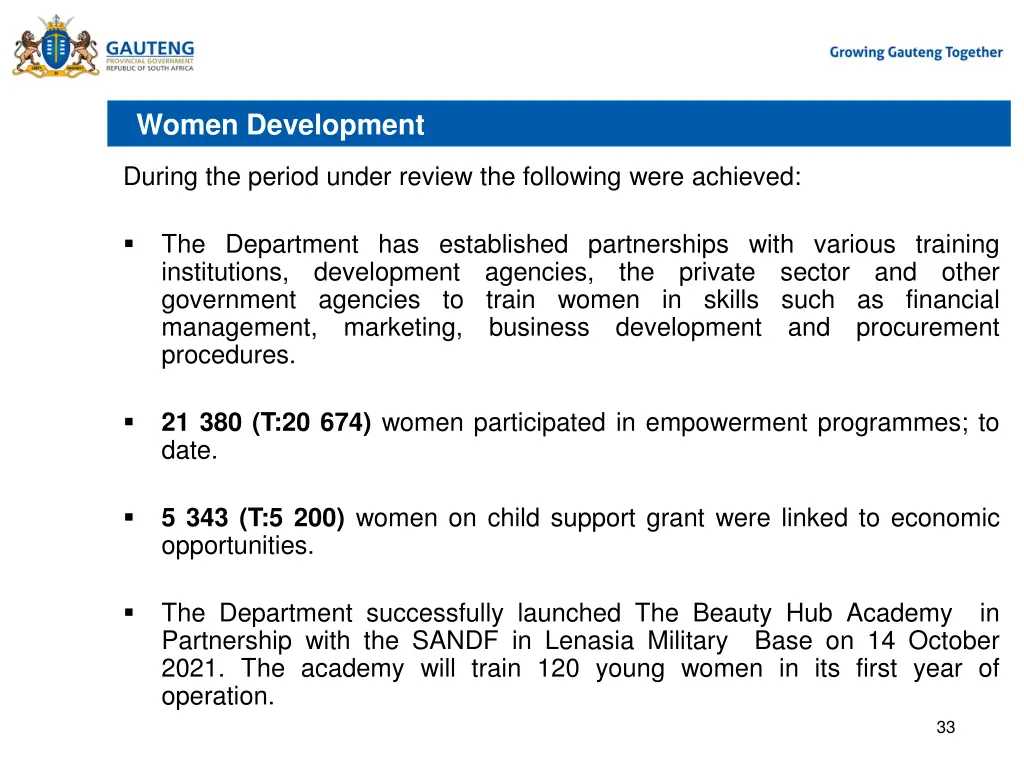 women development