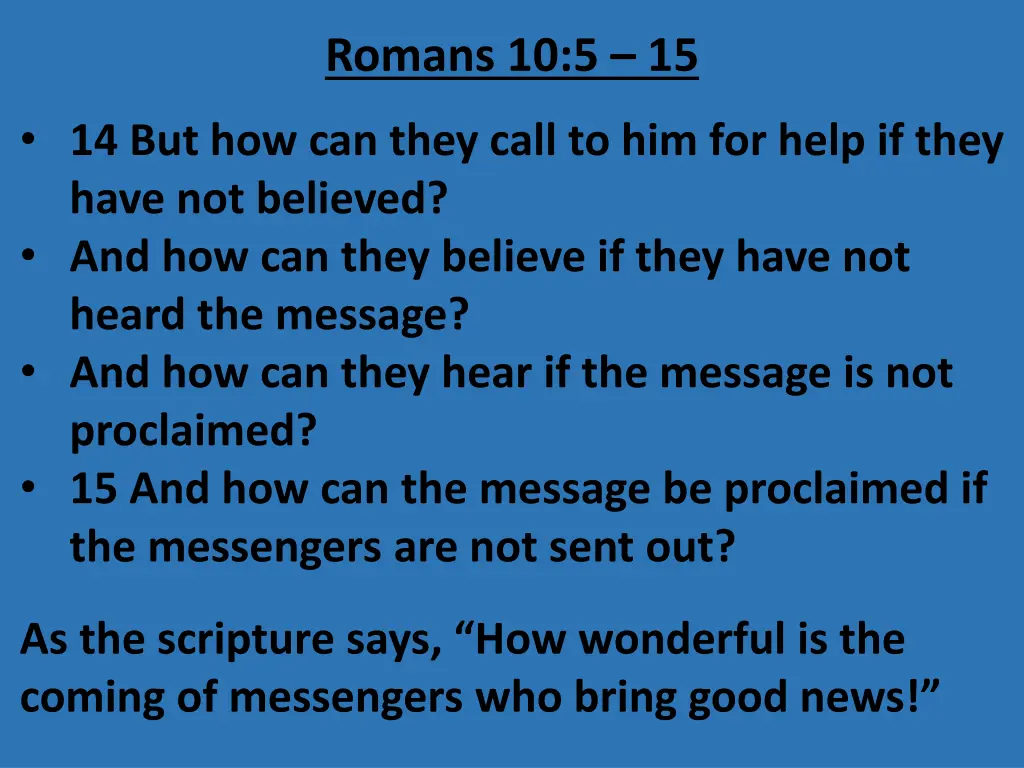 romans 10 5 15 3