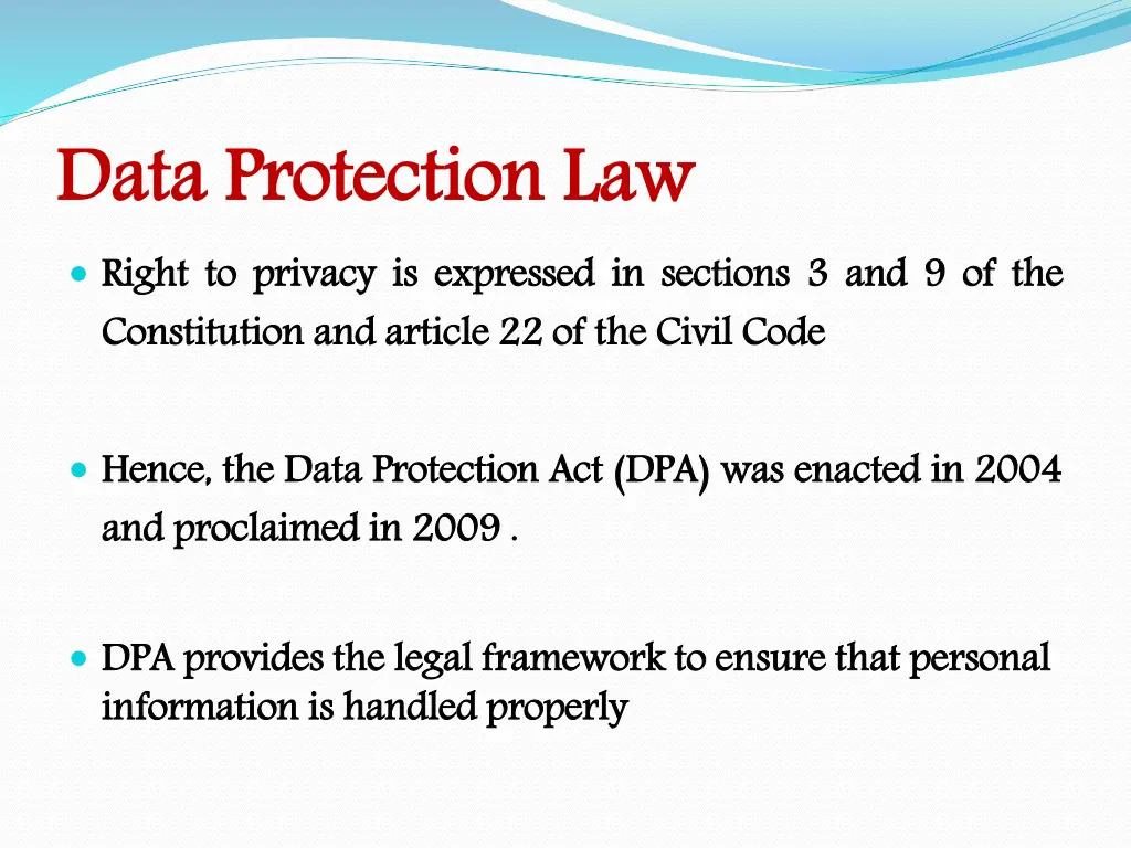 data protection law right constitution