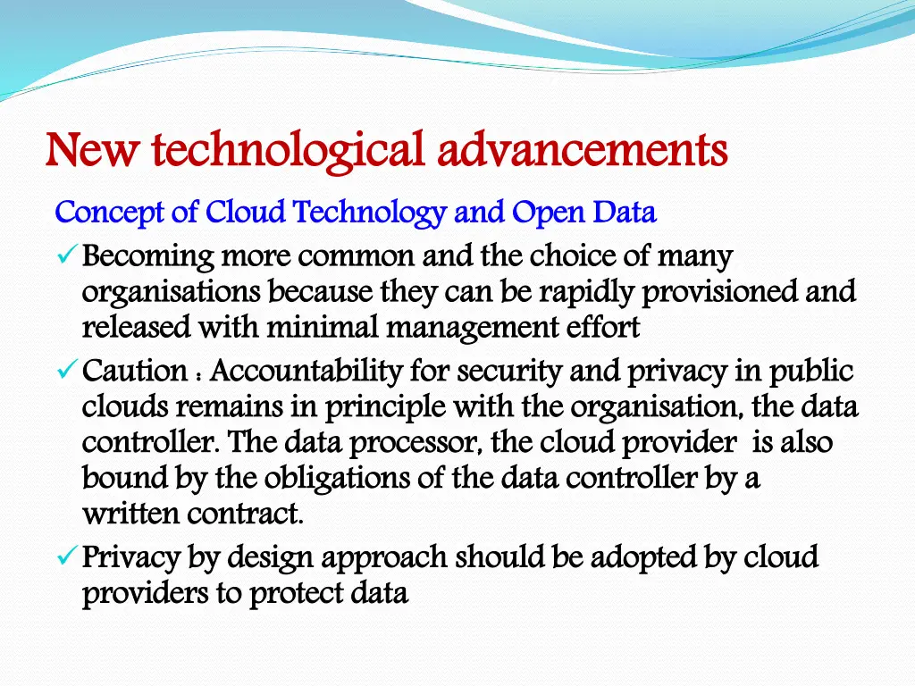 new technological advancements concept of cloud