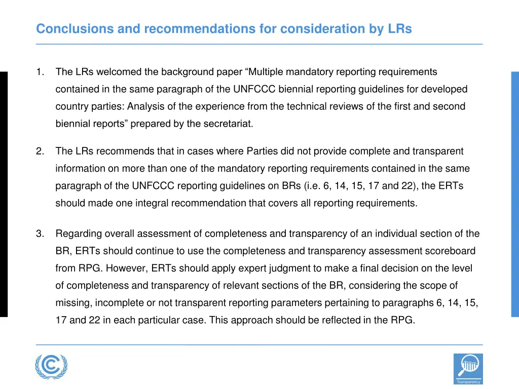 conclusions and recommendations for consideration