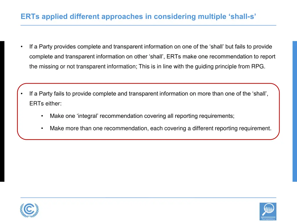 erts applied different approaches in considering