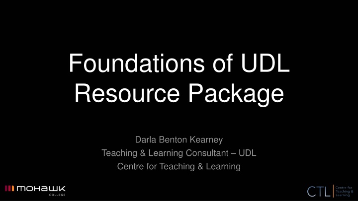 foundations of udl resource package