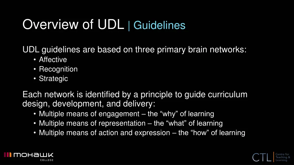 overview of udl guidelines