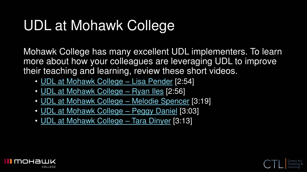 udl at mohawk college 1