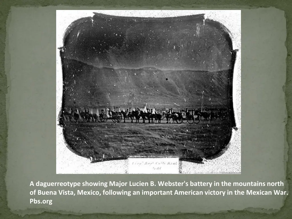 a daguerreotype showing major lucien b webster