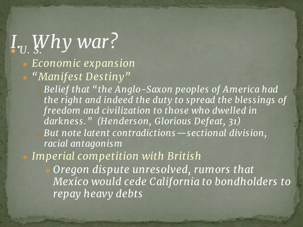 i why war