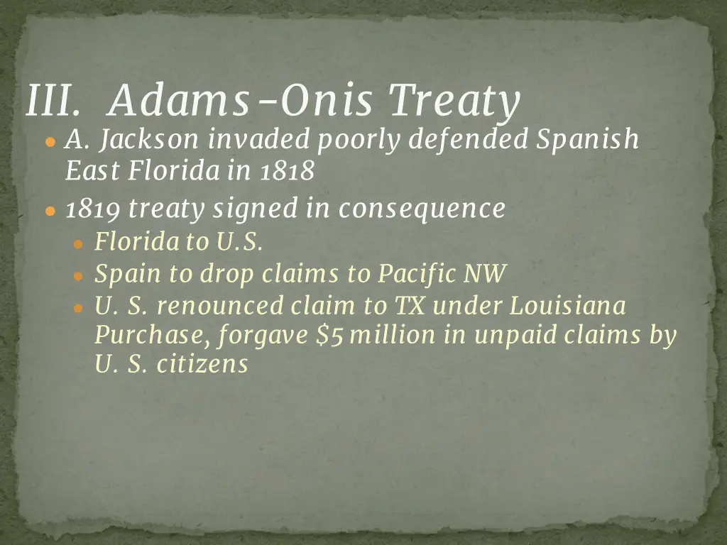 iii adams onis treaty