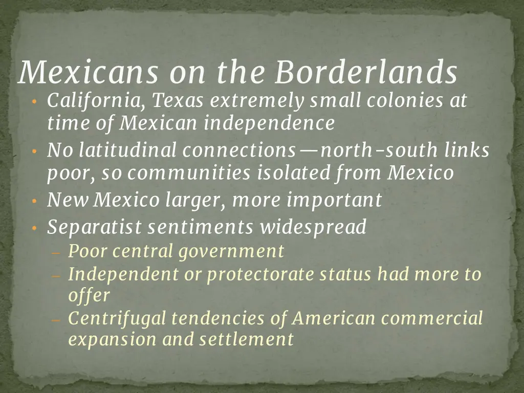mexicans on the borderlands