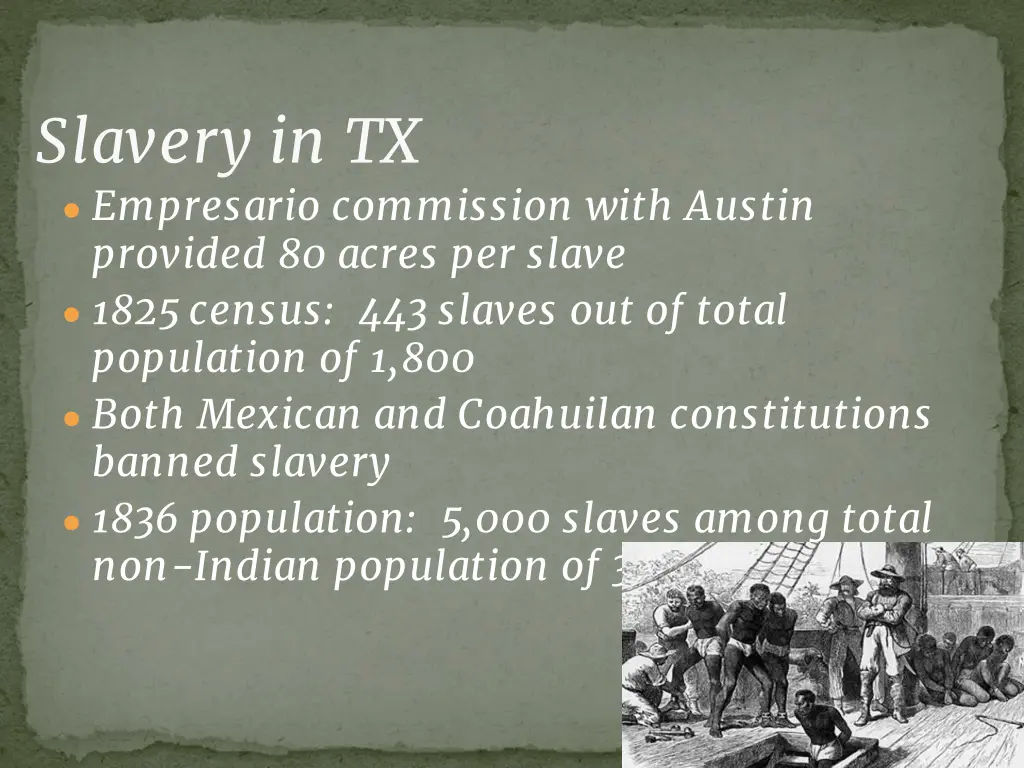 slavery in tx