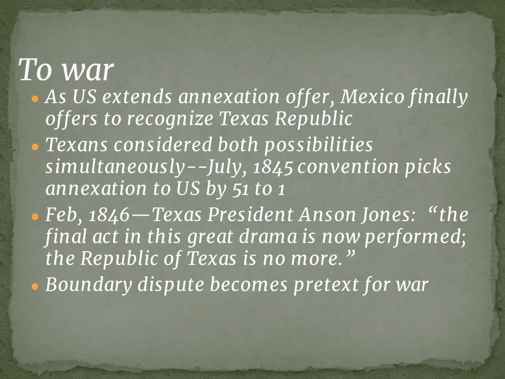 to war