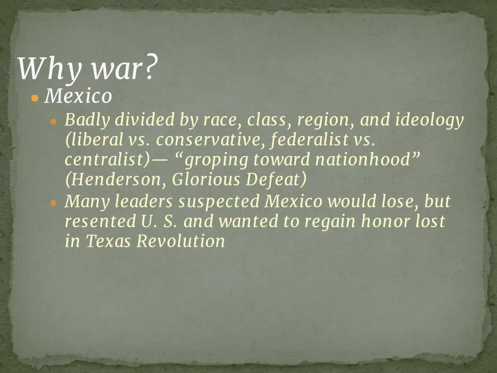 why war