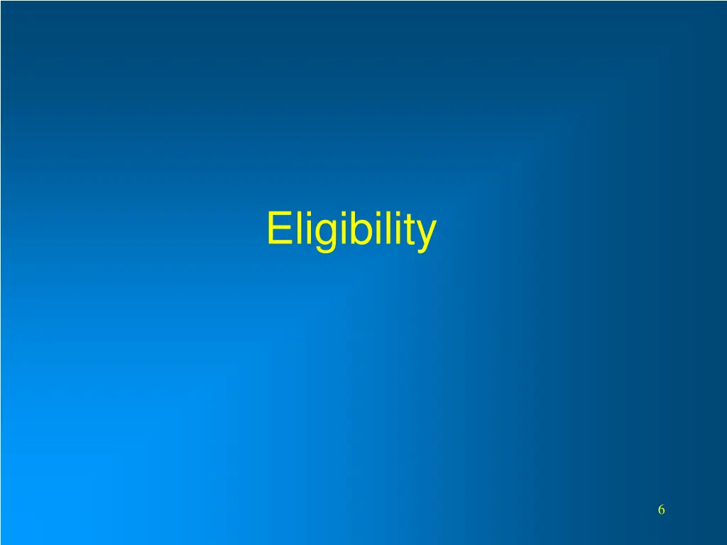 eligibility