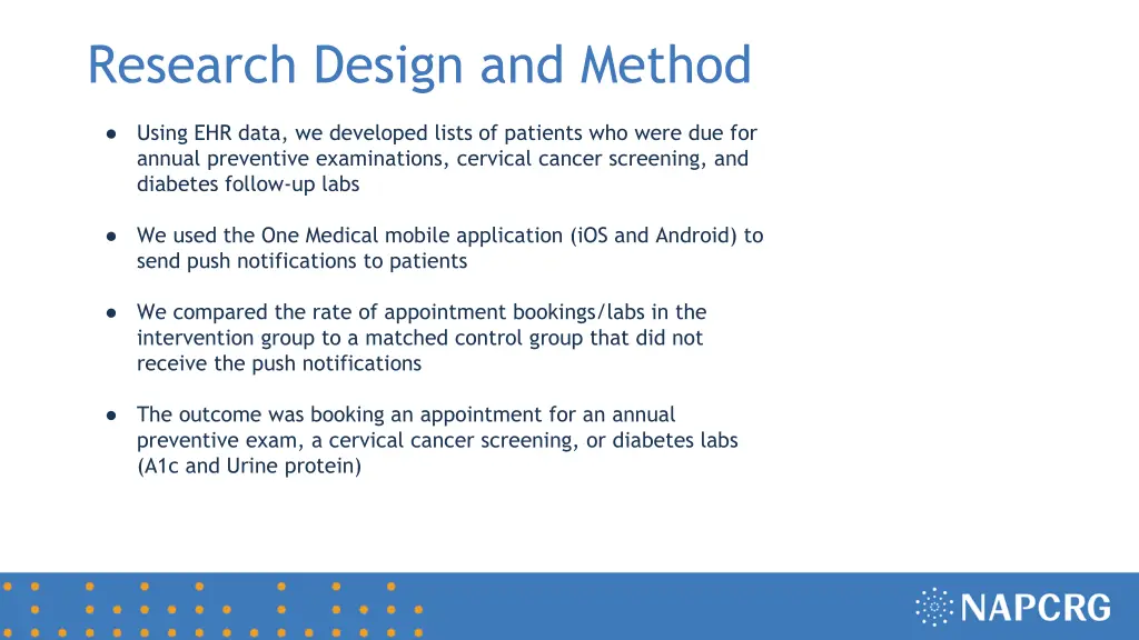 research design and method