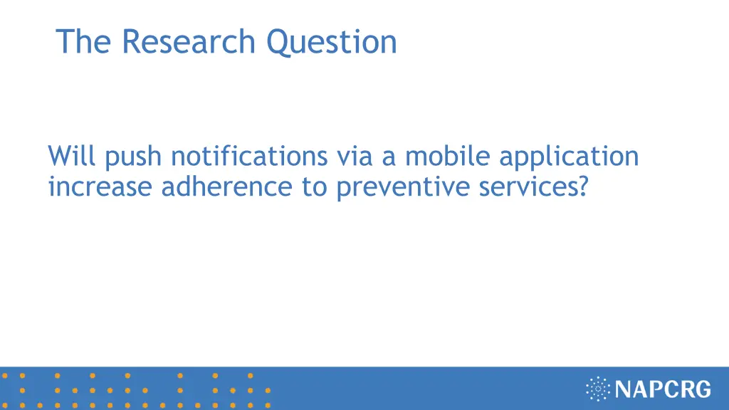 the research question