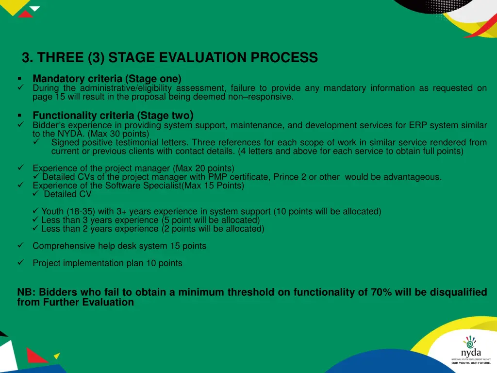 3 three 3 stage evaluation process