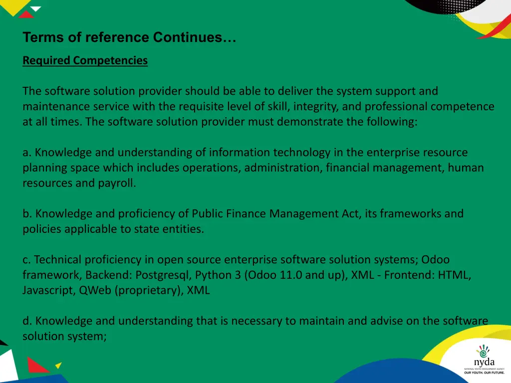 terms of reference continues 6