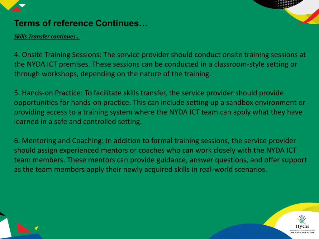 terms of reference continues 8