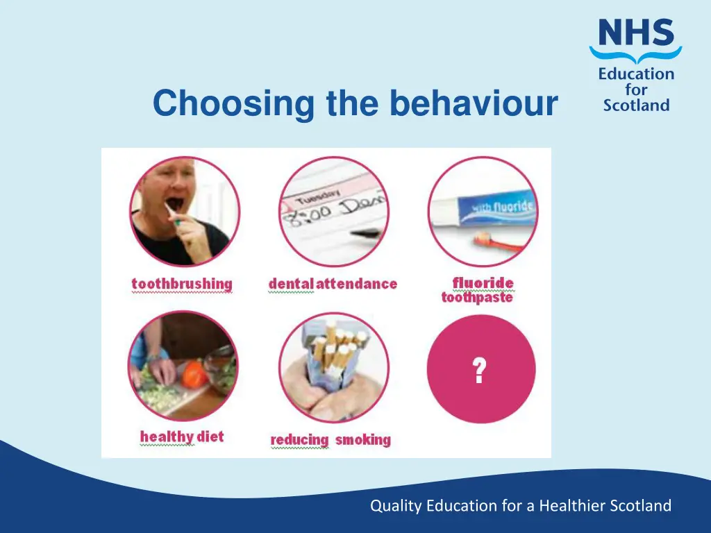 choosing the behaviour
