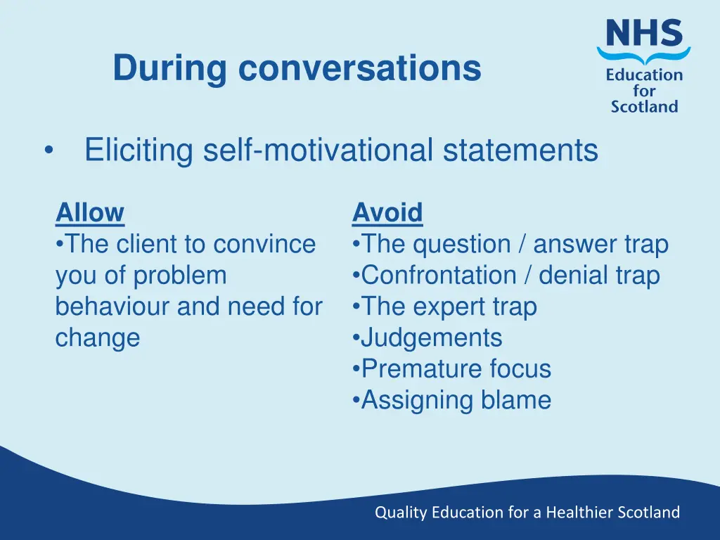 during conversations