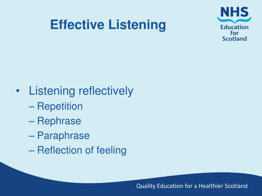 effective listening