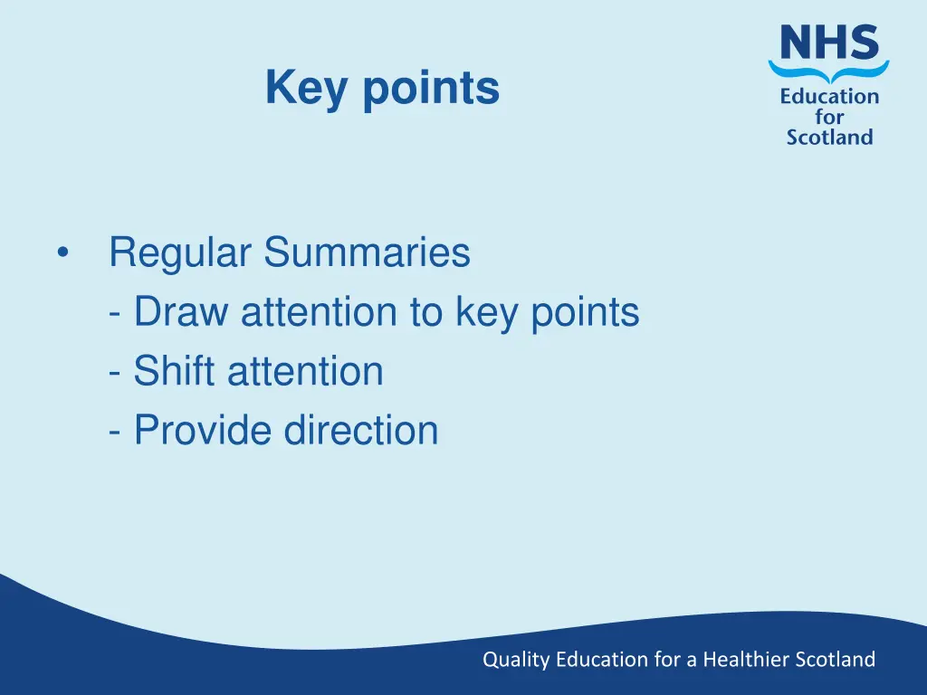 key points