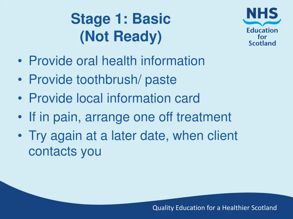 stage 1 basic not ready