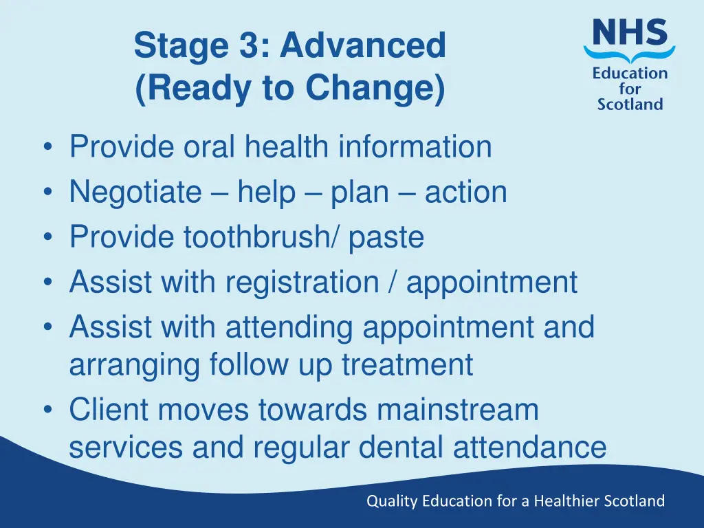 stage 3 advanced ready to change