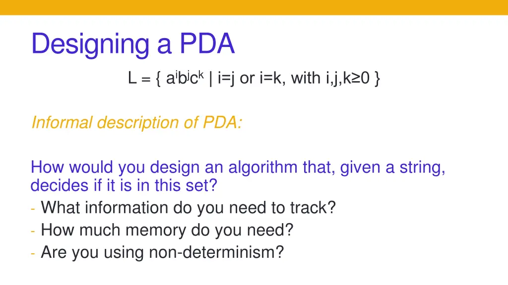 designing a pda l a i b j c k i j or i k with