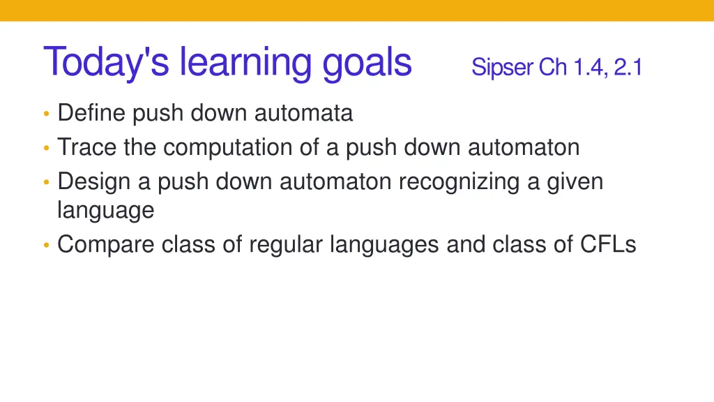 today s learning goals