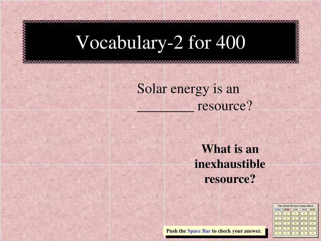 vocabulary 2 for 400