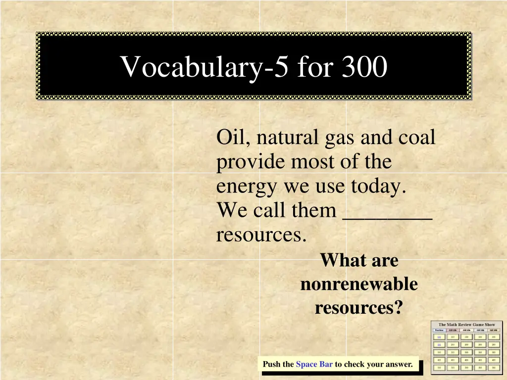 vocabulary 5 for 300