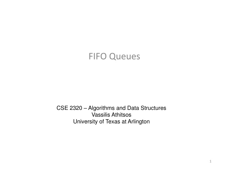 fifo queues