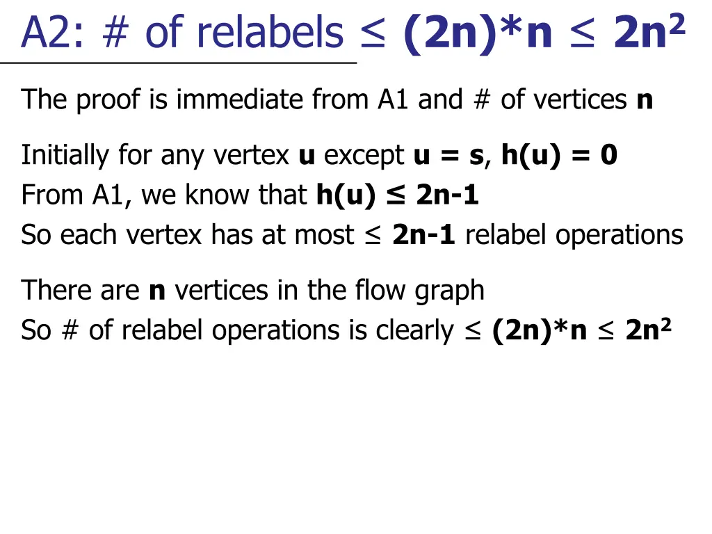 a2 of relabels 2n n 2n 2