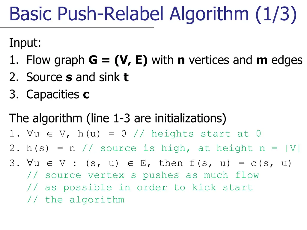 basic push relabel algorithm 1 3