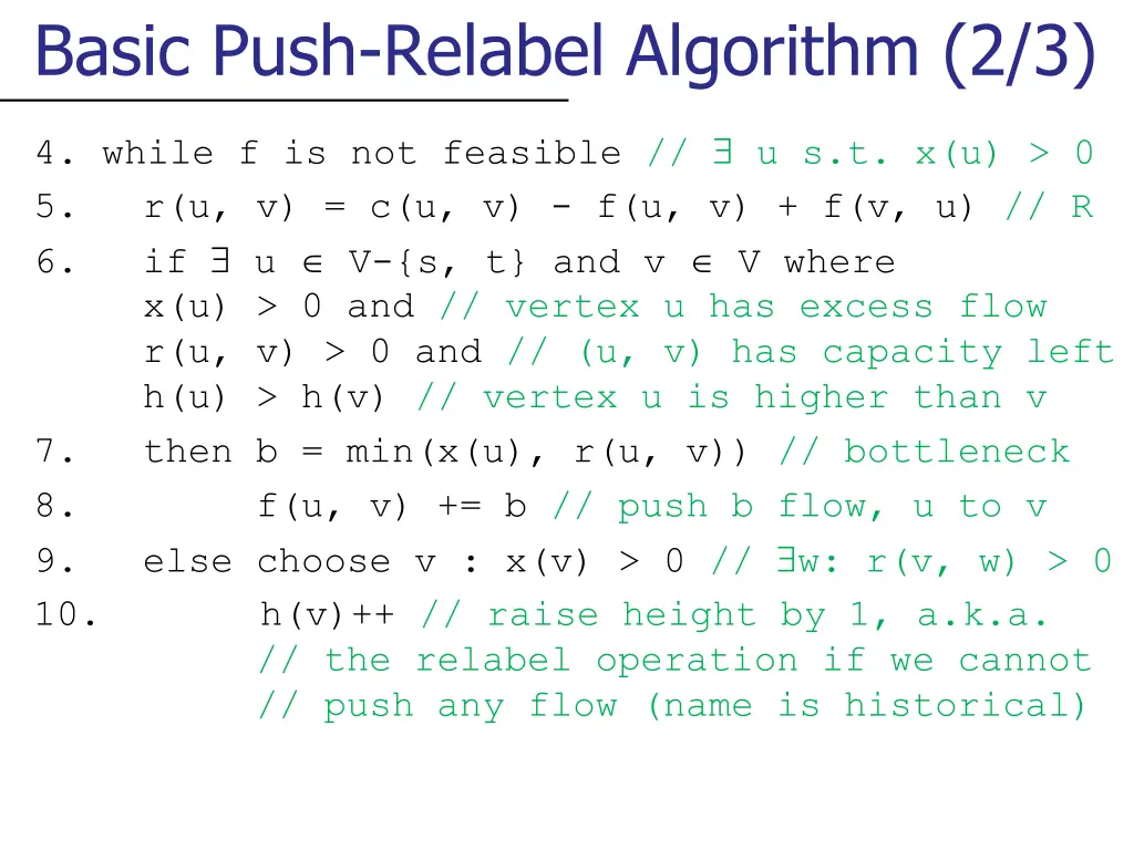 basic push relabel algorithm 2 3