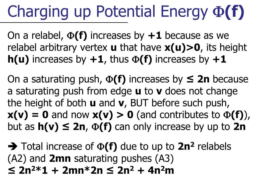 charging up potential energy f