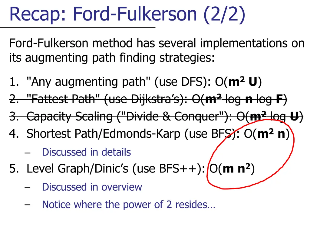 recap ford fulkerson 2 2